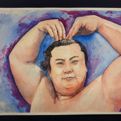 Portrait of Tobizaru doing his famous "Monkey Pose"