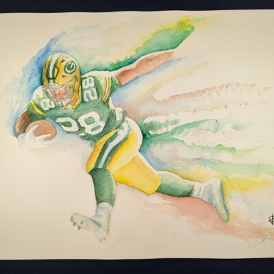 AJ Dillon aka Quadzilla, running back for the Green Bay Packers