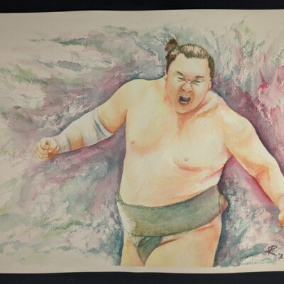 Hakuho Sho defeats Terunofuji in his final match for a perfect tournament record