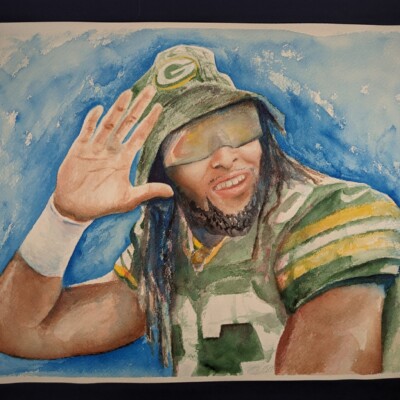 Aaron Jones, running back on the Green Bay Packers