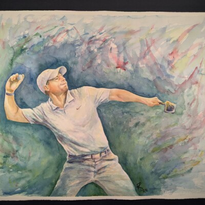 Professional golfer Rory McIlroy demonstrates how his superior athletic skills effortlessly transfer to baseball.