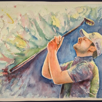 Professional golfer Tyrell Hatton is so good he can do it with his eyes closed.