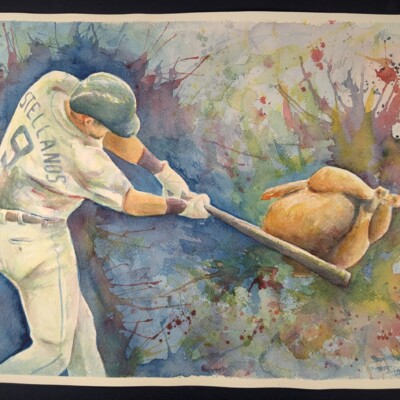 Nick Castellanos celebrates Thanksgiving during his rookie year on the Detroit Tigers