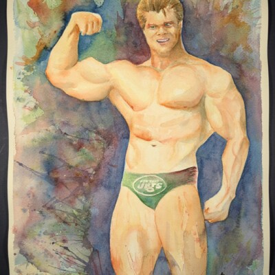 The Darnold strikes a pose on the beach.