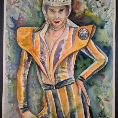 Connor McDavid of the Edmonton Oilers wearing his alternate uniform